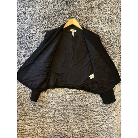 Talbots Women’s 12 Blazer Stretch Jacket Solid Black Button Down Long Sleeve - Picture 7 of 10